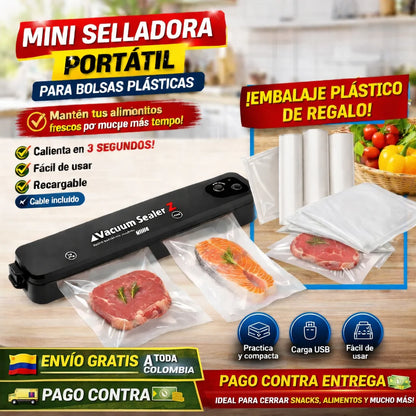 Maquina selladora al vacio + 100 bolsas como regalo - Pagas al recibir🚚