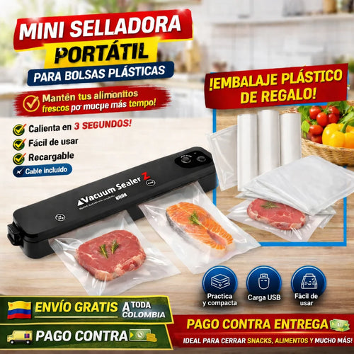 Maquina selladora al vacio + 100 bolsas como regalo - Pagas al recibir🚚