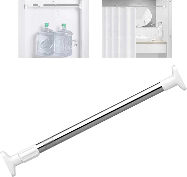 🧺 BARRA PLEGABLE MULTIUSOS😍140 A 260 cm✨ ¡Di adiós al desorden sin hacer huecos! 🛠️🚫